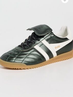 Gola Metallic Forest Green & White Retro Trainer